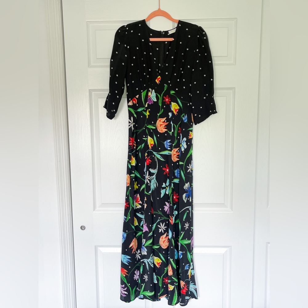 Martha Mixed Tulip Dress by RIXO (Size S/UK 10) - Picture 2 of 5
